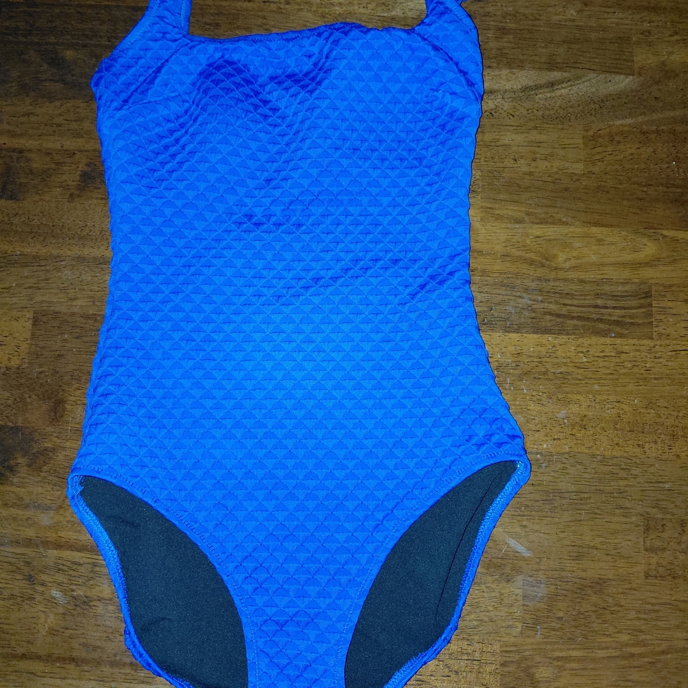 Gottex Blue Textured Swimsuit Size 6